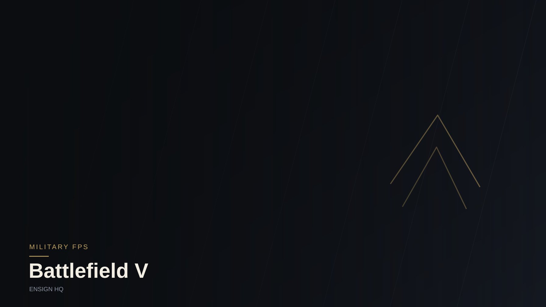 Battlefield V faction hub